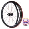 1 Pair 24-inch Rear Wheel Sports Wheelchair Non-Slip Wear-Resistant Silicone Hand Push Cover, Hand Wheel Snare Pads,Black view 1