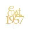 Atelier Elegance Est 1957 Cake Topper, Birthday Cake Topper, Anniversary Cake Topper view 1