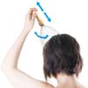 10inch Deluxe Comfort Portable Hand Held Scalp Head Massager  Alleviate Stress  Promotes Deep Relaxation  Light Weight Portable  Scalp Massager, Wood Handle Silver view 3