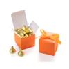 AWELL Orange Gift Candy Box Bulk 2x2x2 inches with Orange Ribbon Party Favor Box for Graduation Halloween Party,Pack of 50 view 1