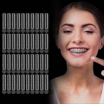 Annhua Dental Orthodontic Ligature Ties 1040 Pcs, Ortho Braces Color Bands Ligature Ties Elastomeric O-Rings - Clear