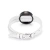 KBFDWEC Stainless Steel White Leather Strap Dial Aromatherapy Essential Oils Diffuser Perfume Free 12 Pads Keepsake Bracelet 2 view 2