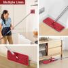 BOSHENG Hands-Free Mop and Bucket Set with 3 Washable Pads, Wet/Dry Floor Cleaning System, Red/Black view 4