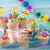 100 Pcs Fiesta Cupcake Topper Mexican Theme Cake Decoration Toppers Fiesta Party Decorations Mexican Decorations Taco Llama Sombrero Cactus for Summer Party Supplies view 4
