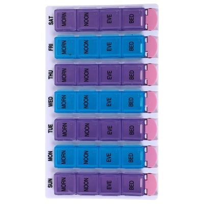 1set Portable Colorful Vitamin Organizer Compartments Easy Use Pill Dispenser for Daily Medication Management Lightweight Travel Case for Vitamins and