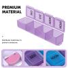 1set Portable Colorful Vitamin Organizer Compartments Easy Use Pill Dispenser for Daily Medication Management Lightweight Travel Case for Vitamins and view 2