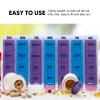1set Portable Colorful Vitamin Organizer Compartments Easy Use Pill Dispenser for Daily Medication Management Lightweight Travel Case for Vitamins and view 3