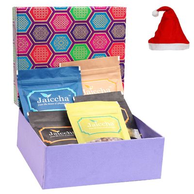 Jaiccha Ghasitaram Christmas Gifts Gourmet Hamper Box of Nuts and Namkeen