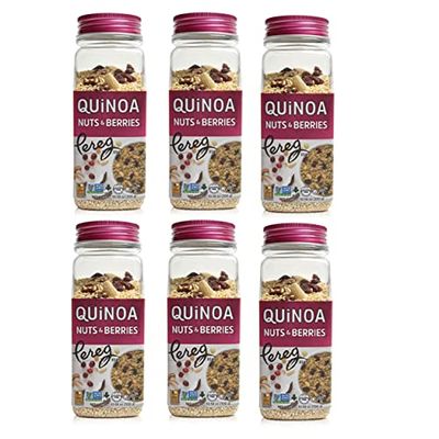 Pereg Quinoa with Nuts & Berries (10.58 Oz x 6 Pack) | Quinoa Grains | Vegan, Non-GMO, Gluten-Free & Kosher Certified | Protein-Packed Whole Grain