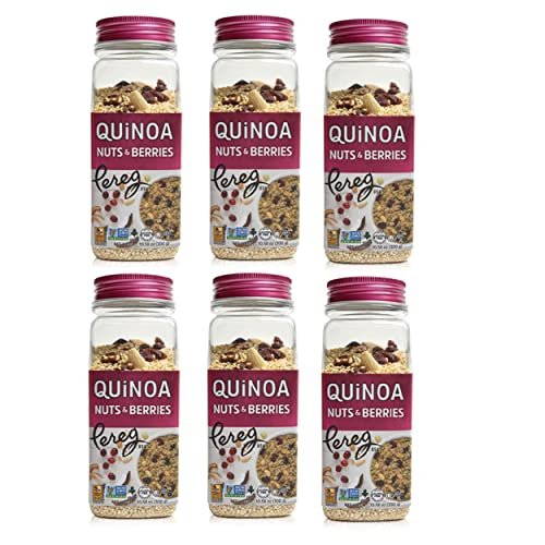Pereg Quinoa with Nuts & Berries (10.58 Oz x 6 Pack) | Quinoa Grains | Vegan, Non-GMO, Gluten-Free & Kosher Certified | Protein-Packed Whole Grain