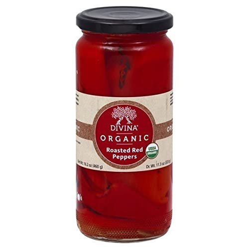 Divina, Fire Roasted Red Peppers, 16.2 Ounce