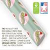 Green and Pink Santa Turtle Christmas Wrapping Paper, Premium X-Mas Sea Gift Wrap, Ocean Theme Holiday Party Decoration Decor (12 foot x 30 inch roll) view 4