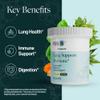 resB Lung Support Probiotic Supplement - Lung Health Supplement for Smokers, Gut Health, Immune & Digestive Support, Respiratory Care, Holy Basil & Turmeric, Clinically Trialed - 60 Capsules view 4