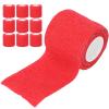 10Pcs Disposable Elastic Bandage, Self Adherent Cohesive Wrap Bandages, Multifunction Self Adhesive Elastic Bandage Shockproof Anti Slip Handle Straps Sports Tape for Wrist Ankle Knee (red) view 1