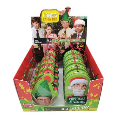 The Office Holiday Candy Ornaments, 0.8 Ounce Tins - 12 Count Display Box