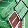 Boston International IHR 3-Ply 20-Count Cocktail Beverage Paper Napkins, 5 x 5-Inches, Football First view 2