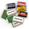75ct Promotional Christmas Candy with Company Logo Miniatures Individually Wrapped Chocolate Office Holiday Party Favors - Corporate Item Giveaways view 1