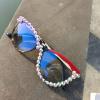 willochra Blue Light Reading Glasses for Women cat eye Frame Ladies Diamond Rhinestone Readers, Anti Glare/UV Ray Eyeglasses (red, 200 magnification) view 4