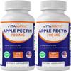 Vitamatic Apple Pectin 700mg  120 Vegetarian Capsules per Bottle | 2-Pack (240 Vegetarian Capsules) Natural Dietary Fiber Supplement  Supports Digestive Health & Regularity* view 1