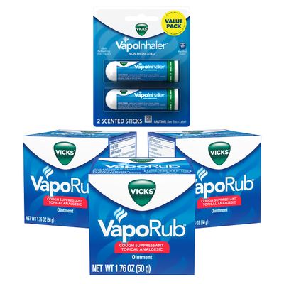 Vicks VapoInhaler 2 pack & Vicks Vapo Rub 3 pack