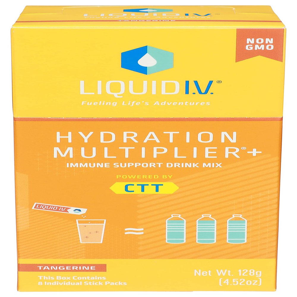 LIQUID IV Tangerine Hydration Drink Mix 8 Count, 0.56 OZ