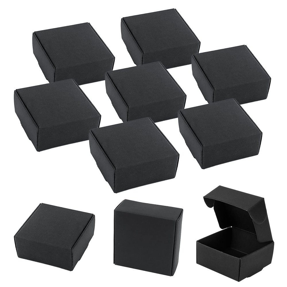 Sdootjewelry Ring Boxes Bulk, 1.57 1.57 0.98 Kraft Gift Boxes, 100 Pack Small Gift Boxes Bulk, Jewelry Gift Boxes Bulk Wholesale, Black