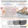 MARE AZZURO Photochromic Bifocal Reading Glasses Women Blue Light Blocking Square Readers Sunglasses 100 150 200 250 300 350 400 (Pink, 3.00) view 3