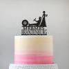 Auto Mechanic Wedding Cake Topper,Personalized Mr & Mrs Last Name Wedding Cake Topper,Car Mechanic Cake Topper,Funny Wrench Tools Bride And Groom Silhouette Wedding Cake Topper