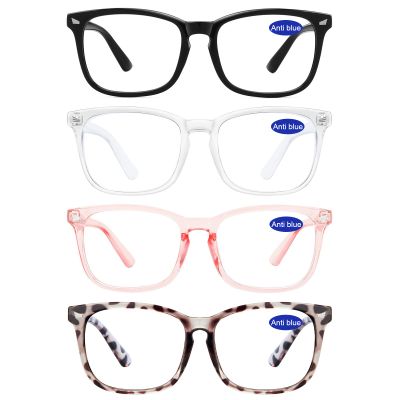 WEMOOTANTS 4 PACKS Blue Light Blocking Reading Glasses Women Filter UV Computer Readers 6.0 5.0 4.0 3.5 3.0 2.75 2.5 2.25 2.0 1.75 1.5 1.25 1.0 (5.00)