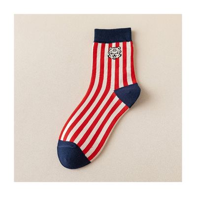 Chinese New Year Red Socks, Comfortable Natal Year Cotton Women's Socks, 1 Pair, 36-40 (Color : Style 7)