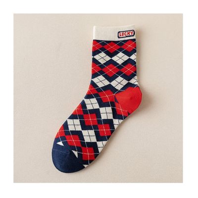 Chinese New Year Red Socks, Comfortable Natal Year Cotton Women's Socks, 1 Pair, 36-40 (Color : Style 2)