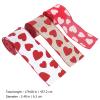 3pcs Heart Pattern Decorative Ribbon for Valentine Day and Weddings Lightweight and Easy to Store for Crafting Wrapping and Projects view 2