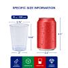JOLLY CHEF 100 Pack 10 oz Blue Plastic Cups, Blue Disposable Tumblers, Elegant Glitter Party Drinking Cups for Wedding, Thanksgiving Day, Christmas Halloween view 2