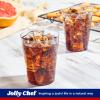 JOLLY CHEF 100 Pack 10 oz Blue Plastic Cups, Blue Disposable Tumblers, Elegant Glitter Party Drinking Cups for Wedding, Thanksgiving Day, Christmas Halloween view 3