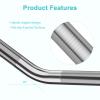 16 Inch Angled Grab Bar 2 Pack, ZUEXT Anti Slip Shower Grab Bar Handles,Chrome Stainless Steel Knurled Bathroom Balance Bar, Safety Hand Rail Support,Handicap Elderly Injury Senior Assist Bath Handle view 3
