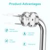 16 Inch Angled Grab Bar 2 Pack, ZUEXT Anti Slip Shower Grab Bar Handles,Chrome Stainless Steel Knurled Bathroom Balance Bar, Safety Hand Rail Support,Handicap Elderly Injury Senior Assist Bath Handle view 4