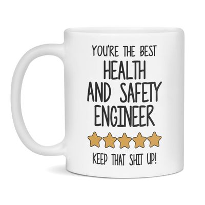 Best Health And Safety Engineer Mug, World's Best Health And Safety Engineer, 11-Ounce White