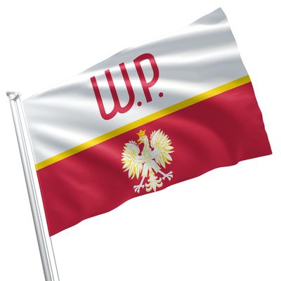 Armia Krajowa Polish Underground State Poland Gold Eagle 3x5 feet Flag Banner Vivid Color Double Stitched Brass Grommets (Armia Krajowa Polish Underground State Gold Eagle)