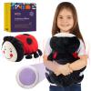 Special Supplies Ladybug Sensory Vibrating Pillow, Pressure Activated for Kids and Adults, Plush Minky Soft with Textured Therapy Stimulation Bumps view 1