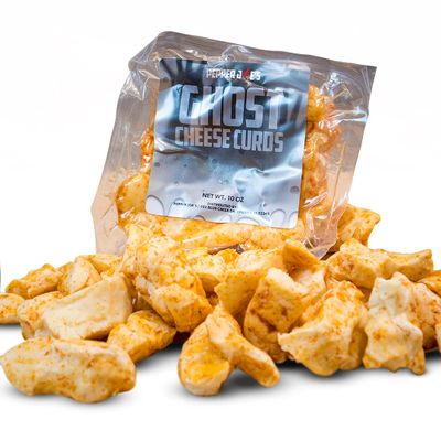 Pepper Joes Ghost Pepper Cheese Curds World-Famous Wisconsin Cheese Curds with Spicy Flavor Hot Ghost Chile Pepper Cheese Curds - 10 Ounces (3 Pack)