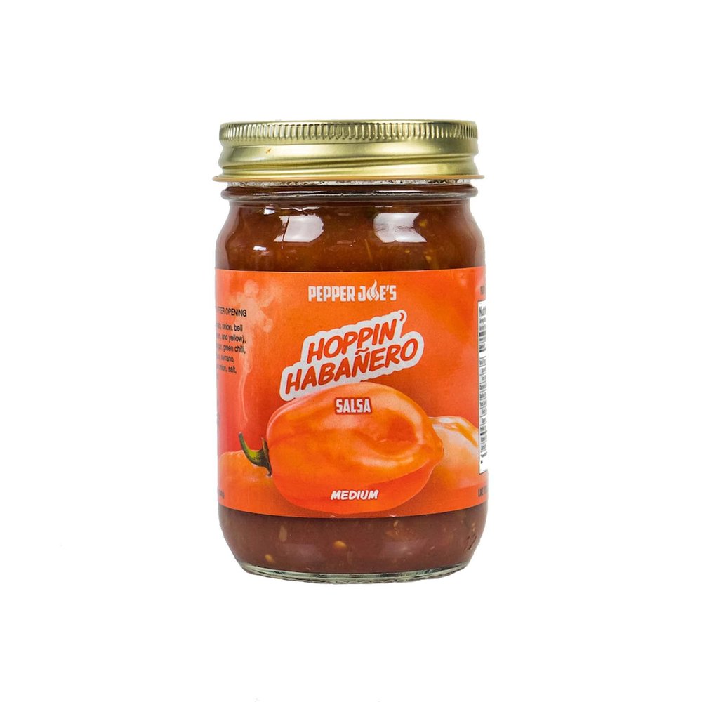 Pepper Joes Fiery Habanero Salsa  Gourmet Spicy Roasted Habanero Salsa with Fresh Peppers  12 Ounce Jar of Hot Salsa (2 Pack)