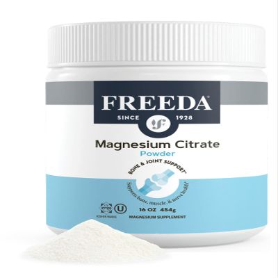 Magnesium Citrate Powder  Pure Magnesium Powder Drink Mix for Relaxation, Digestion & Muscle Support  Made in USA, Gluten-Free, Vegan Magnesium Supplement for Adults & Children  16 oz