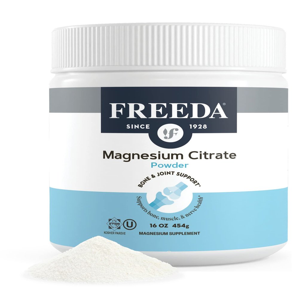 Magnesium Citrate Powder Pure Magnesium Powder Drink Mix for Relaxation, Digestion & Muscle Support Made in USA, Gluten-Free, Vegan Magnesium Supplement for Adults & Children 16 oz