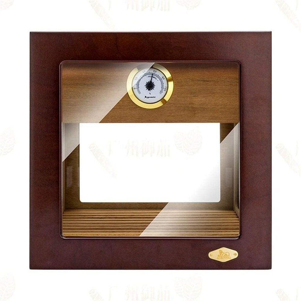 HongLianRiven Cigar Box Humidor Accessories Cigar with Cedar Wood Cigar Boxes Made Visible Paint Veneer Humidor