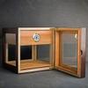 HongLianRiven Cigar Box Humidor Accessories Cigar with Cedar Wood Cigar Boxes Made Visible Paint Veneer Humidor view 3