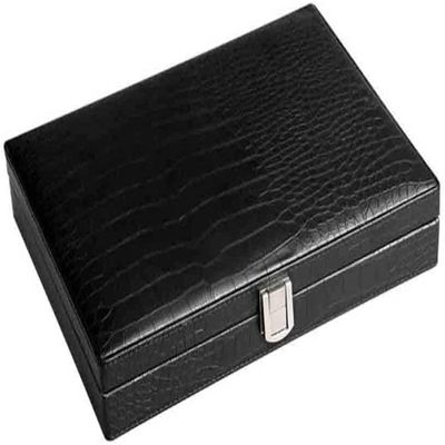 HongLianRiven Cigar Box Humidor Moisturizing Crocodile Leather Cow Leather Lined with Cedar Wood Sticks Cigar Box