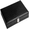 HongLianRiven Cigar Box Humidor Moisturizing Crocodile Leather Cow Leather Lined with Cedar Wood Sticks Cigar Box view 1