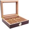 HongLianRiven Cigar Box Humidor Cigar Desktop Humidor Royale Tempered Glasstop view 1
