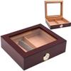 HongLianRiven Cigar Box Humidor Cigar Desktop Humidor Royale Tempered Glasstop view 2