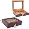 HongLianRiven Cigar Box Humidor Cigar Desktop Humidor Royale Tempered Glasstop view 4
